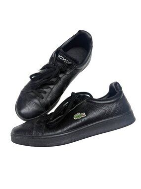Lacoste Carnaby Pro Leather Sneakers Black on Black Men's 9 / EU 42